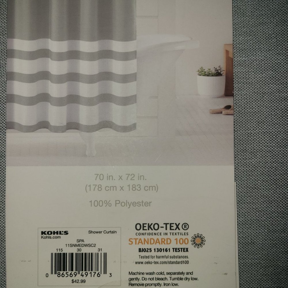Sonoma Spa Collection Shower Curtain 70 x 72 - Picture 3 of 3